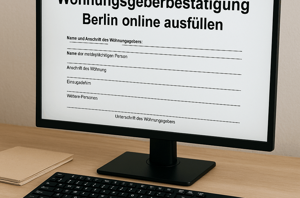Wohnungsgeberbestätigung Berlin online ausfüllen – rechtssicher & einfach