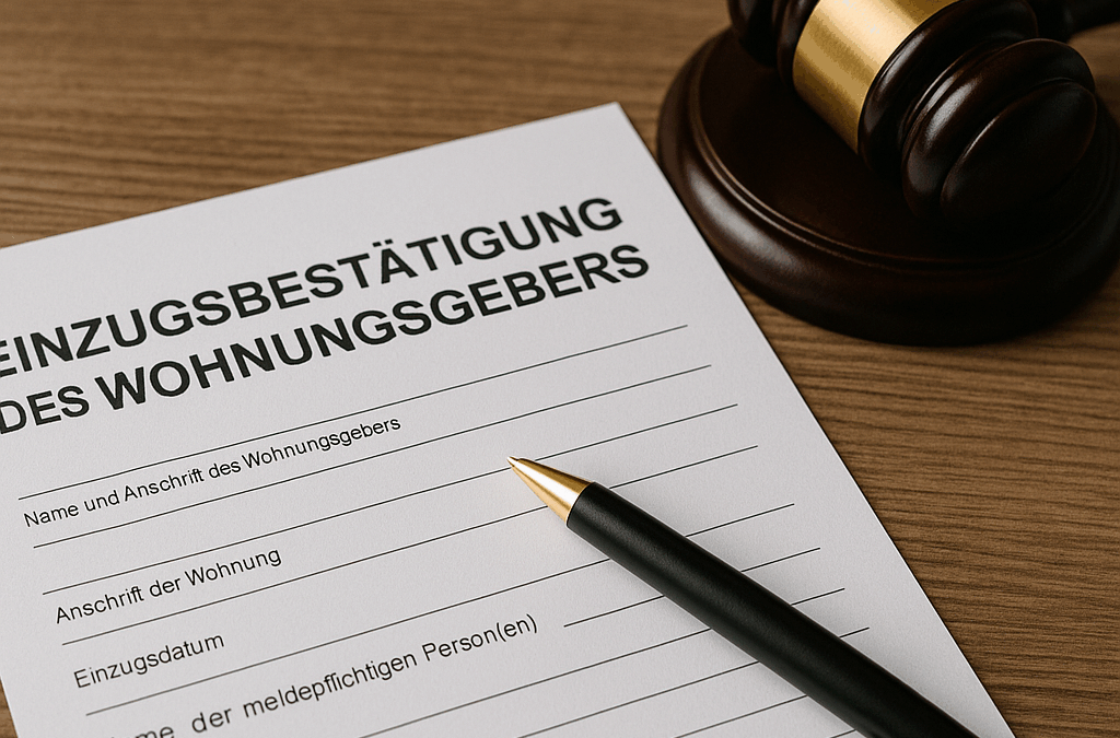 Einzugsbestätigung Wohnungsgeber 2026 – Rechtliche Grundlagen und Pflichten